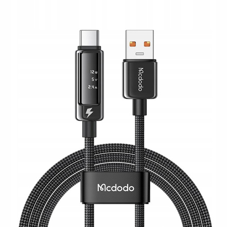 MCDODO KABEL USB-A USB-C SZYBKIE ŁADOWANIE DO TELEFONU 100W 6A 1M OLED