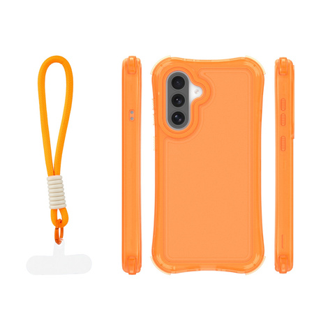 Nakładka SafePop ze smyczą do Samsung Galaxy A57 5G pomarańczowa