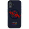 Etui Red Bull HC Silicone ORBR20 Logo Red Lining do iPhone 16 MagSafe granatowy