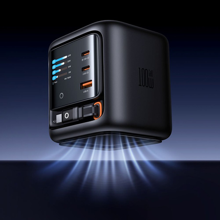 MCDODO SZYBKA ŁADOWARKA Z WBUDOWANYM KABLEM ZASILACZ 4X USB-C USB-A 100W