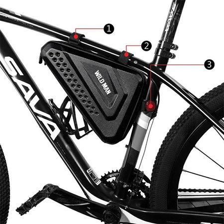 WILDMAN ETUI SAKWA NA RAMĘ ROWERU DO ROWERÓW 1L UCHWYT ROWEROWY CZARNE