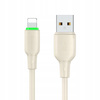 MCDODO USB-Lightning-Ladekabel mit Schnellladefunktion für iPhone, 1 m, LED, Beige