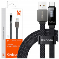 MCDODO USB-C FAST CHARGING CABLE FOR SAMSUNG XIAOMI TYPE C 6A 100W 1M LED