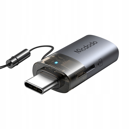 MCDODO USB-A-auf-USB-C-Adapter, 512-GB-TF-Kartenleser, OTG-LED