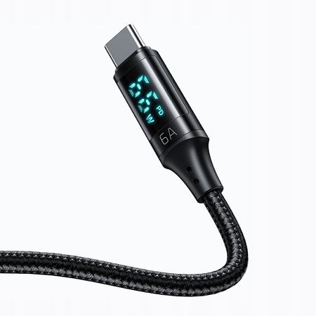 MCDODO KABEL Z WYŚWIETLACZEM USB-C SZYBKIE ŁADOWANIE USB TYP C 5A 66W 1M