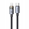 MCDODO KABEL USB-C SZYBKIE ŁADOWANIE DO IPHONE LIGHTNING 36W 1M LED CZARNY