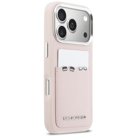 Etui Karl Lagerfeld Karl & Choupette Print & Pocket do iPhone 17 Pro różowy