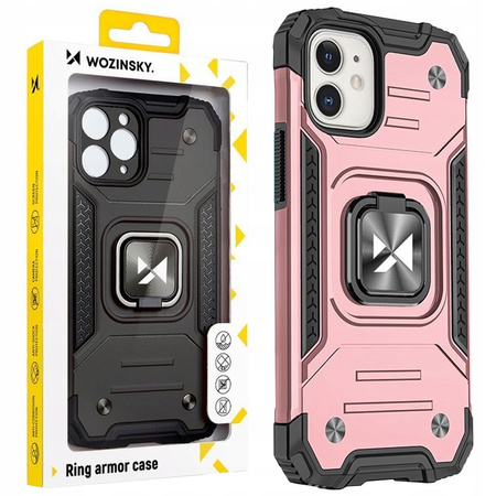 WOZINSKY ETUI RING ARMOR DO IPHONE 14 PANCERNY POKROWIEC MAGNETYCZNY ZŁOTY