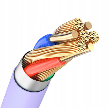 MCDODO KABEL Z WYŚWIETLACZEM USB-C LIGHTNING 36W 1M DO IPHONE 14 FIOLETOWY
