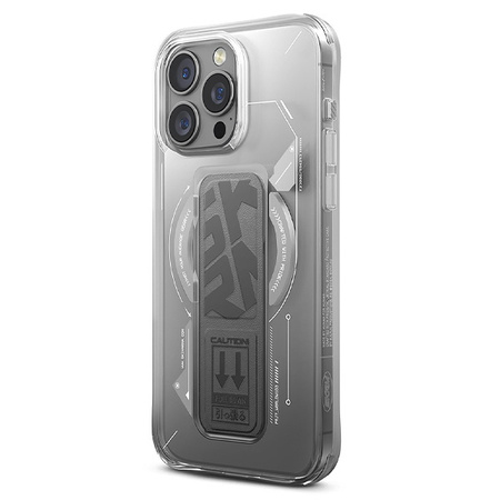 Skinarma etui Helio iPhone 16 Pro 6.3 Magnetic Charging + Grip Stand titanium