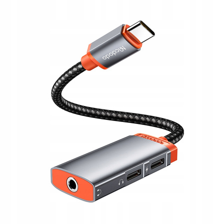 MCDODO ADAPTER USB-C MINI JACK 3,5MM PRZEJŚCIÓWKA KABEL AUX DO SAMSUNG DAC