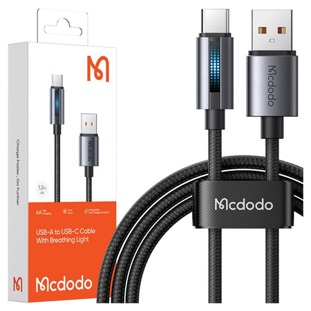 MCDODO USB-C FAST CHARGING CABLE FOR SAMSUNG XIAOMI TYPE C 6A 100W 1M LED