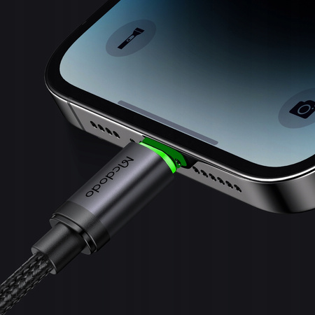 Cablu încãrcãtor MCDODO USB-C cu încãrcare rapidã Lightning pentru iPhone 1M LED