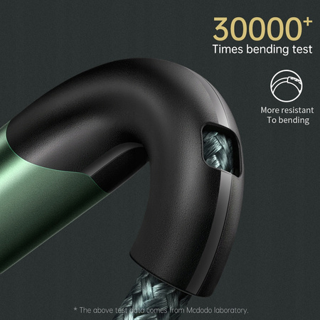 Cablu de telefon, încãrcare rapidã, USB-C, 1M, QC 4.0, LED, verde, Mcdodo