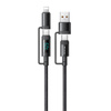 Mcdodo 4in1 CA-1990 USB-C/A auf USB-C/Lightning Kabel 1,2 m (Schwarz)