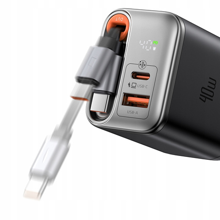 Încãrcãtor rapid de perete MCDODO, sursã de alimentare 3x USB-C PD, USB GAN 40W, cablu 1m