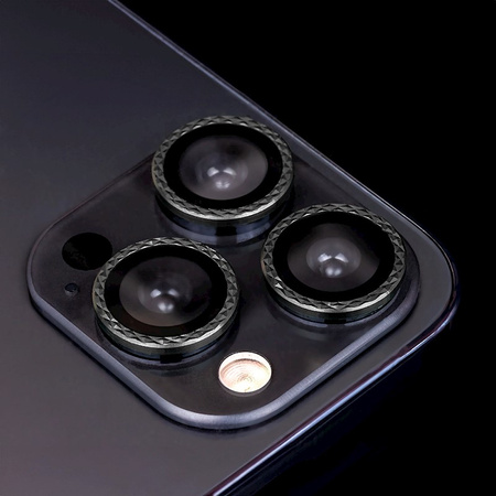 Zestaw szkieł na aparat do iPhone 12 Pro 6,1" black rhombus (3 sztuki)