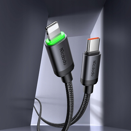 Cablu încãrcãtor MCDODO USB-C cu încãrcare rapidã Lightning pentru iPhone 3M LED