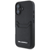 KARL LAGERFELD ETUI DO IPHONE 16 HC GRAINED PU KIESZEŃ NA KARTY METALOWA
