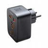 MCDODO PRZEJŚCIÓWKA ŁADOWARKA ADAPTER PODRÓŻNY WTYCZKA EU 2 USB-C 1 USB-A