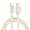Cablu USB-C MCDODO cu încãrcare rapidã pentru Samsung Xiaomi Type C, 6A, 100W, 1M, LED bej