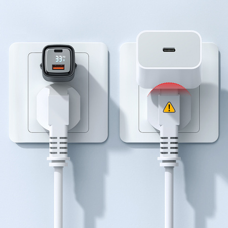 Încãrcãtor USB/USB-C, Nano, cu afi?aj, Gan 33W Pd, Mcdodo