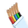 MCDODO KABEL KĄTOWY USB LIGHTNING PŁASKI 36W DO IPHONE 13 14 NIEBIESKI 1M