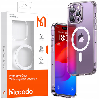 MCDODO ETUI MAGNETYCZNE CLEAR CASE WZMOCNIONE DO MAGSAFE IPHONE 15