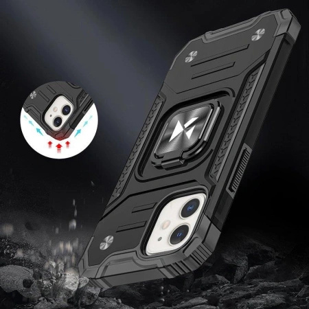 WOZINSKY RING ARMOR ETUI PANCERNE DO IPHONE 14 Z MAGNETYCZNYM UCHWYTEM