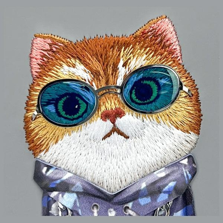 NIMMY ETUI CASE DO IPHONE 16 6.1 Z MOTYWEM CAT GLASSES STYLOWE OCHRONA