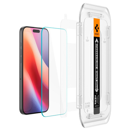 SPIGEN SZKŁO HARTOWANE GLAS.TR EZ FIT 2-PACK DO IPHONE 16 PRO MAX Z OCHRANĄ