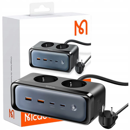 Încãrcãtor prelungitor MCDODO CA GAN 2xUSB 2xUSB-C 2xAC 70W