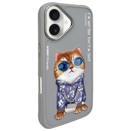 NIMMY ETUI CASE DO IPHONE 16 6.1 Z MOTYWEM CAT GLASSES STYLOWE OCHRONA