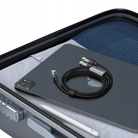 Cablu USB-C MCDODO 2 în 1 cu încãrcare rapidã pentru iPhone 14 ?i MacBook, LED, 100W, 2 m