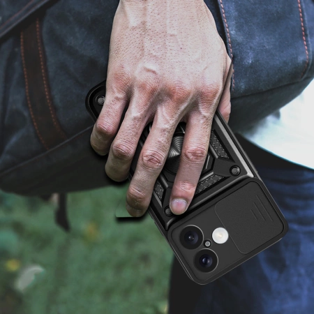 HURTEL ETUI HYBRID ARMOR CAMSHIELD DO IPHONE 16 PLUS PANCERNE Z PODSTAWKĄ