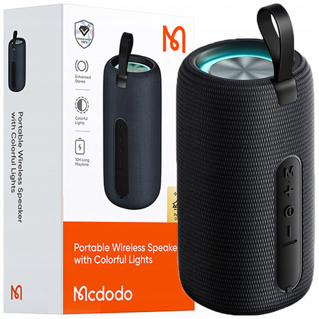 MCDODO GŁOŚNIK BLUETOOTH PRZENOŚNY MAŁY 10H USB-C BEZPRZEWODOWY SZARY
