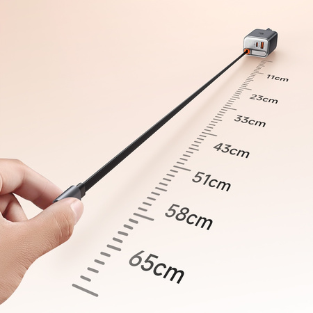 Încãrcãtor rapid de perete MCDODO, sursã de alimentare 3x USB-C PD, USB GAN 40W, cablu 1m