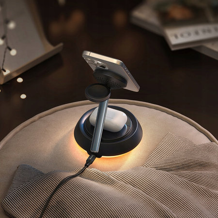 MCDODO 15W 3-IN-1 INDUKTIVES LADEGERÄT FÜR MAGSAFE IPHONE AIRPODS UHR LAMPE