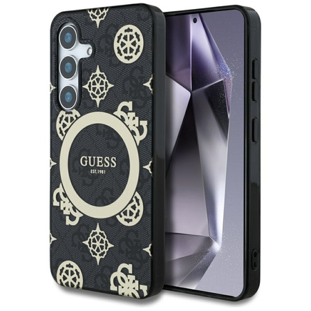 GUESS ETUI DO SAMSUNG GALAXY S25 Z DO MAGSAFE I WZOREM PEONY ELECTROPLATED