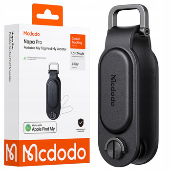 MCDODO LOKALIZATOR KLUCZY GPS DO APPLE FIND MY BRELOK ORGANIZER CZARNY