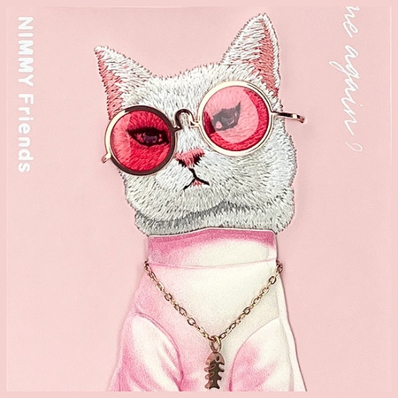 NIMMY ETUI DO IPHONE 16 PRO MAX 6.9 GLASSES COOL CAT Z OCHRONĄ PRZED