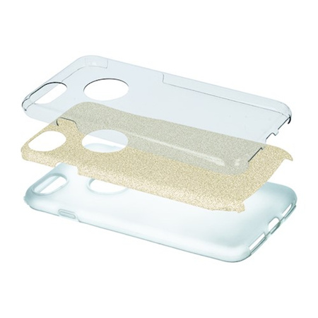 Nakładka Glitter 3w1 do iPhone 16 Pro 6,3" złota