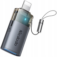 ADAPTOR MCDODO USB-A LA LIGHTNING CITITOR DE CARDURI TF 512 OTG LED