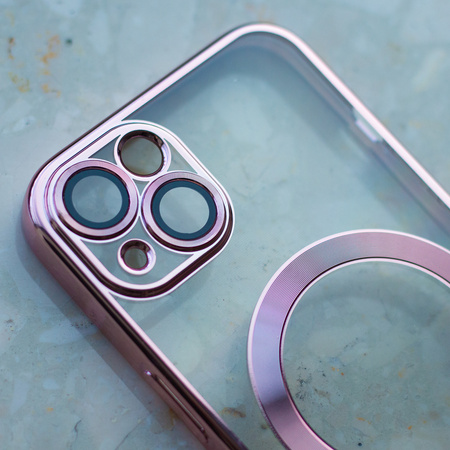 Nakładka Color Chrome Mag do iPhone 16e / 17e różowo-złota