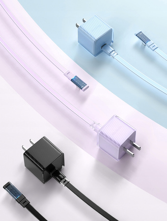 Kabel USB-C, Kątowy, Mocny, Super Szybki, Mcdodo, 100W, 1.8M, niebieski