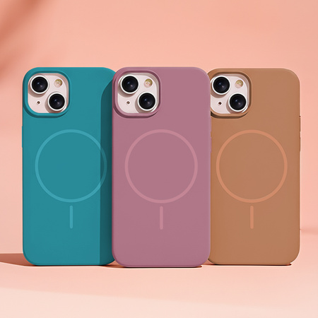 Nakładka Silicone Thin Mag do iPhone 17 Pro 6,3" karmel