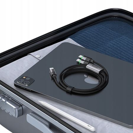MCDODO KABEL USB-C 2W1 SZYBKIE ŁADOWANIE DO IPHONE MACBOOK LED 100W 2M