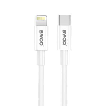 BWOO ładowarka sieciowa 20W PD CDA159 USB-C + kabel USB-C - Lightning biała