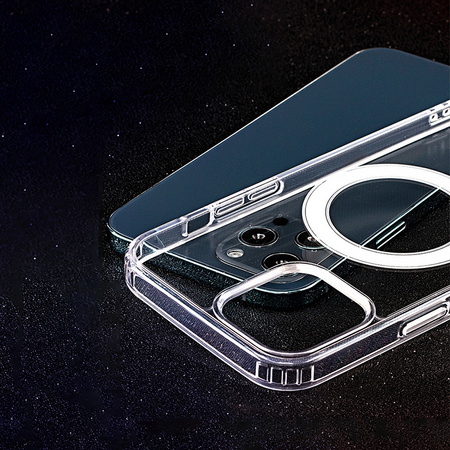 Nakładka Anti Shock 1,5 mm Mag do iPhone 13 Pro 6,1" transparentna big hole