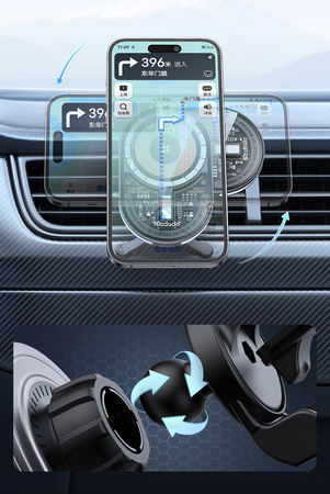 Suport auto Mcdodo Prism, încãrcãtor wireless, magnetic pentru iPhone